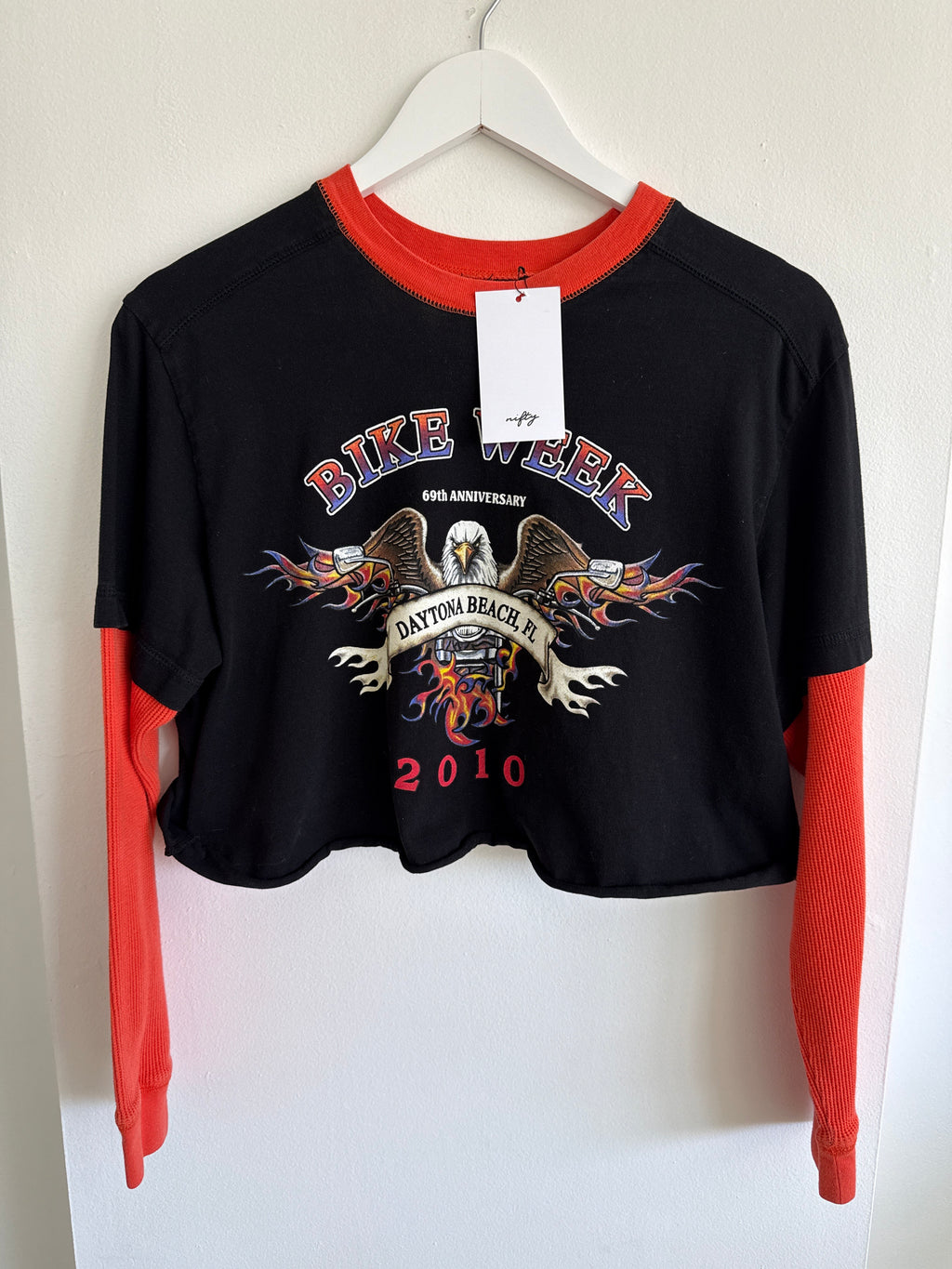 2010 Bike Week Long Sleeve Crop