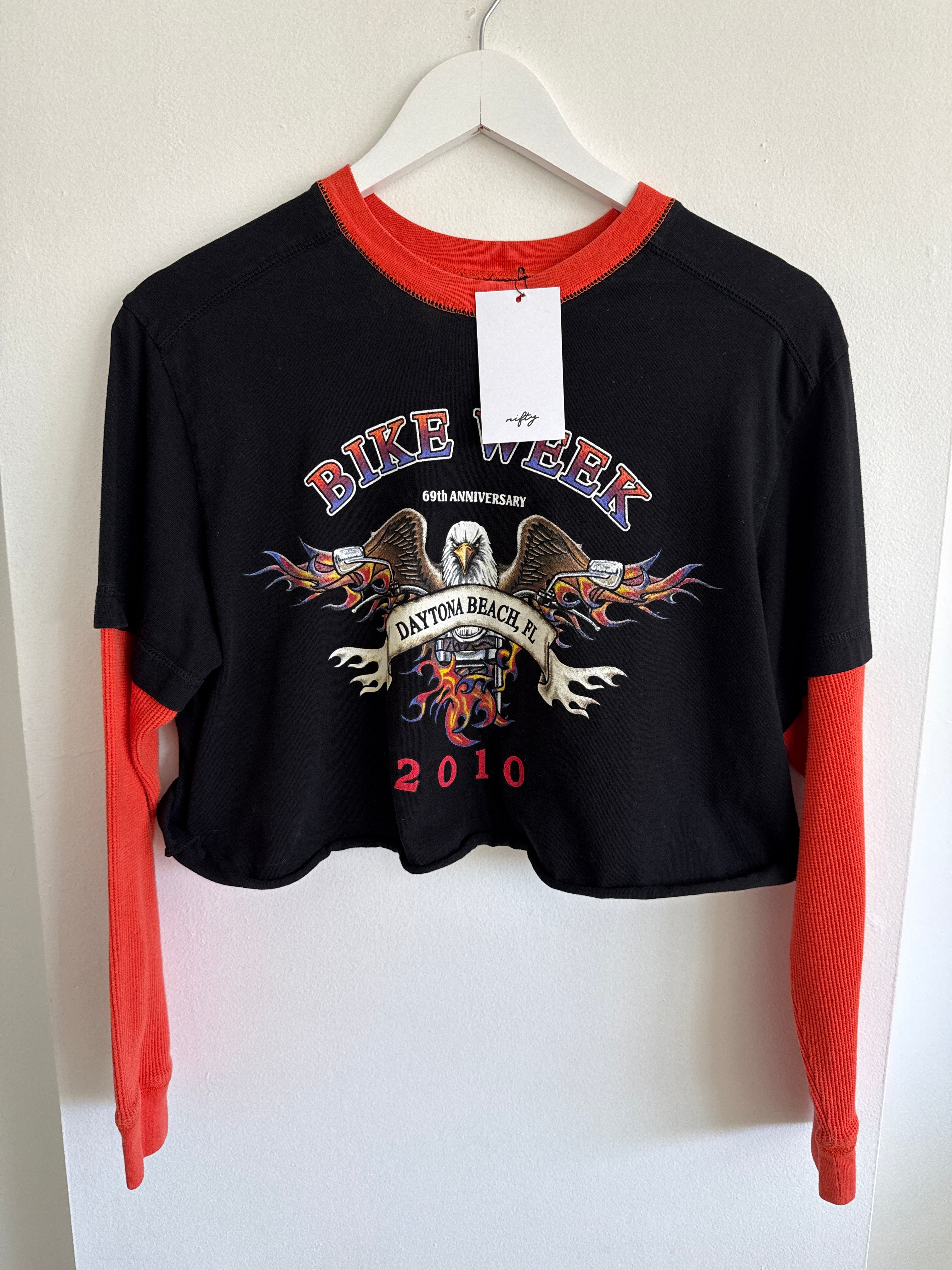2010 Bike Week Long Sleeve Crop