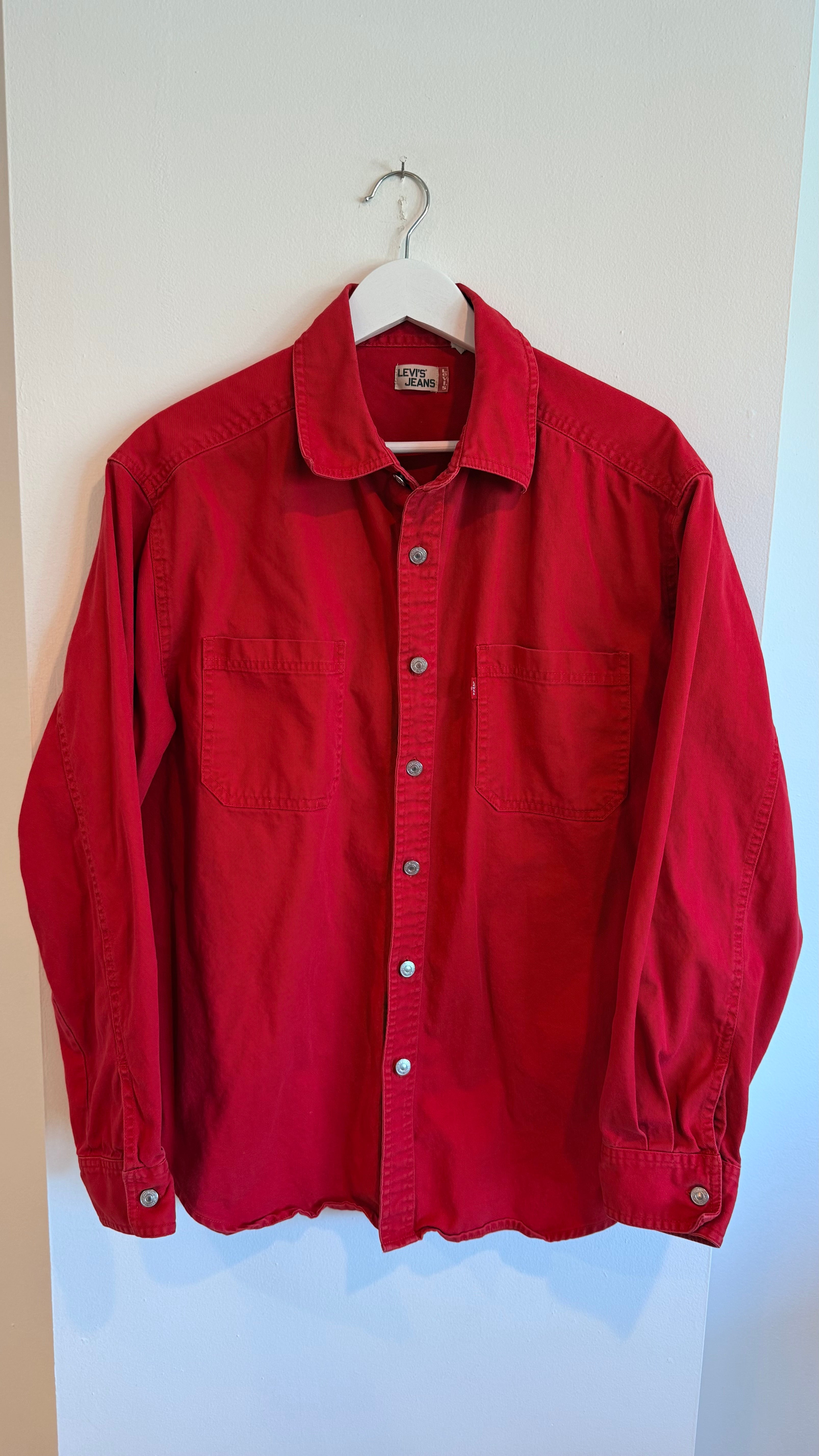 Levi Red Button Up