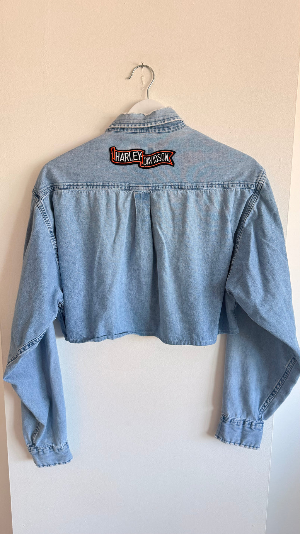 Harley Denim Long Sleeve Crop