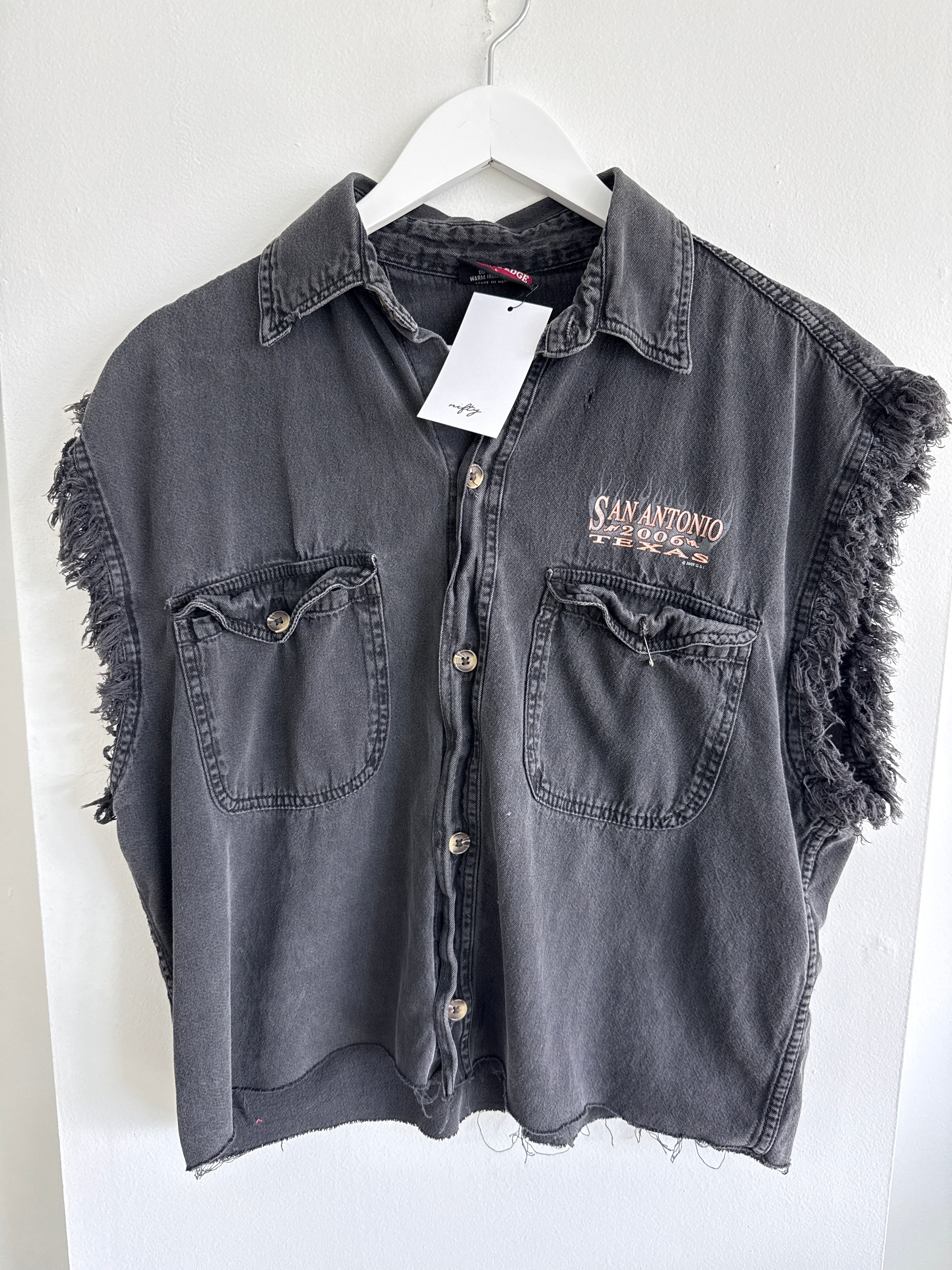 2006 San Antonio Denim Biker Tank