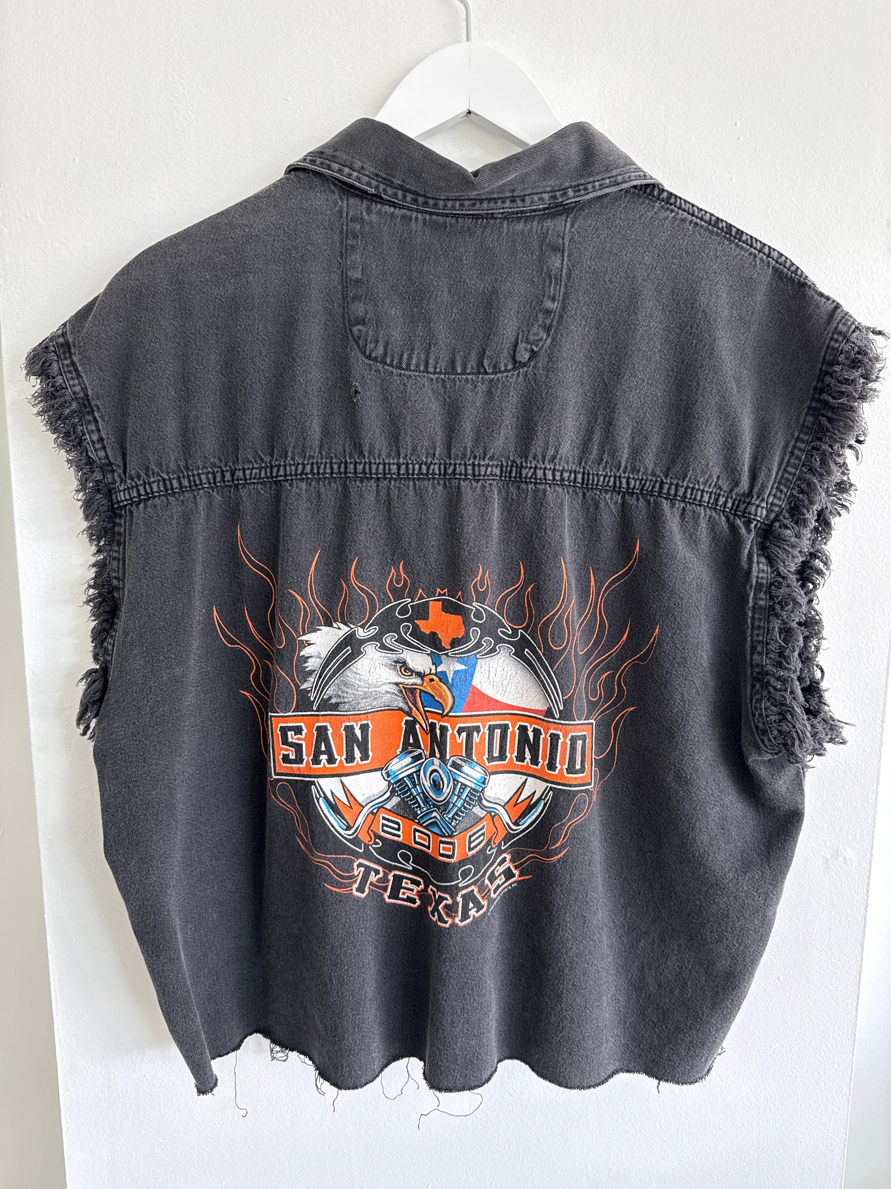 2006 San Antonio Denim Biker Tank